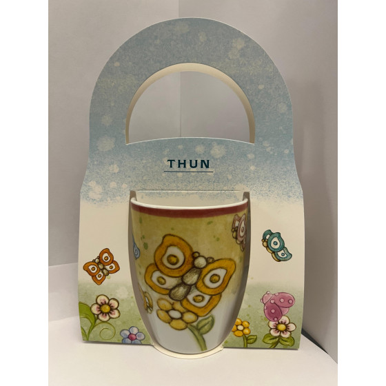 MUG ARANCIONE CON FARFALLE