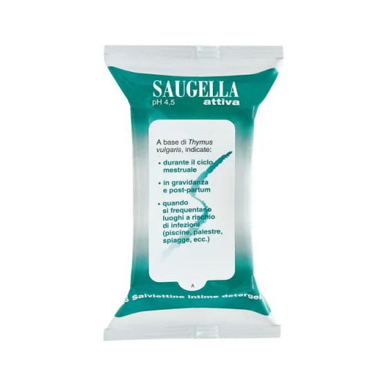 Saugella Attiva Salviette Detergenti 15 Pezzi