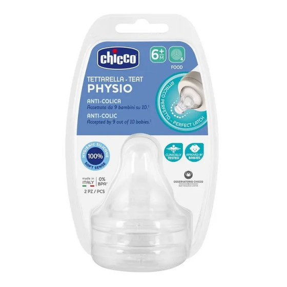 Chicco Tettarella 2 Pezzi Perfect5 Silicone 6M+