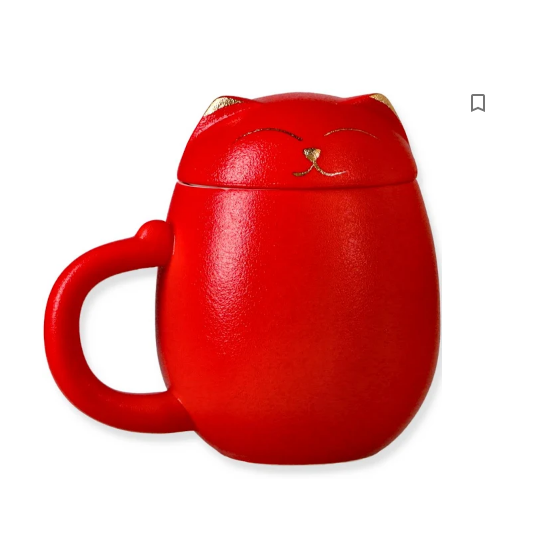 TAZZA MEOW RED CON COPERCHIO E FILTRO