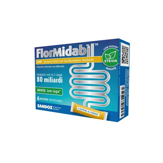 Flormidabil Stop 6 Bustine Con Stevia Benessere Intestinale