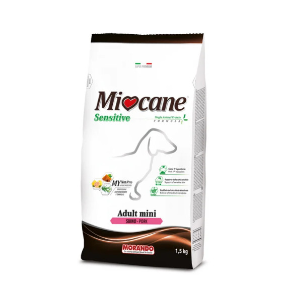 ADULT MINI SENSITIVE CROCCHETTE SUINO MIOCANE MORANDO 1,5KG